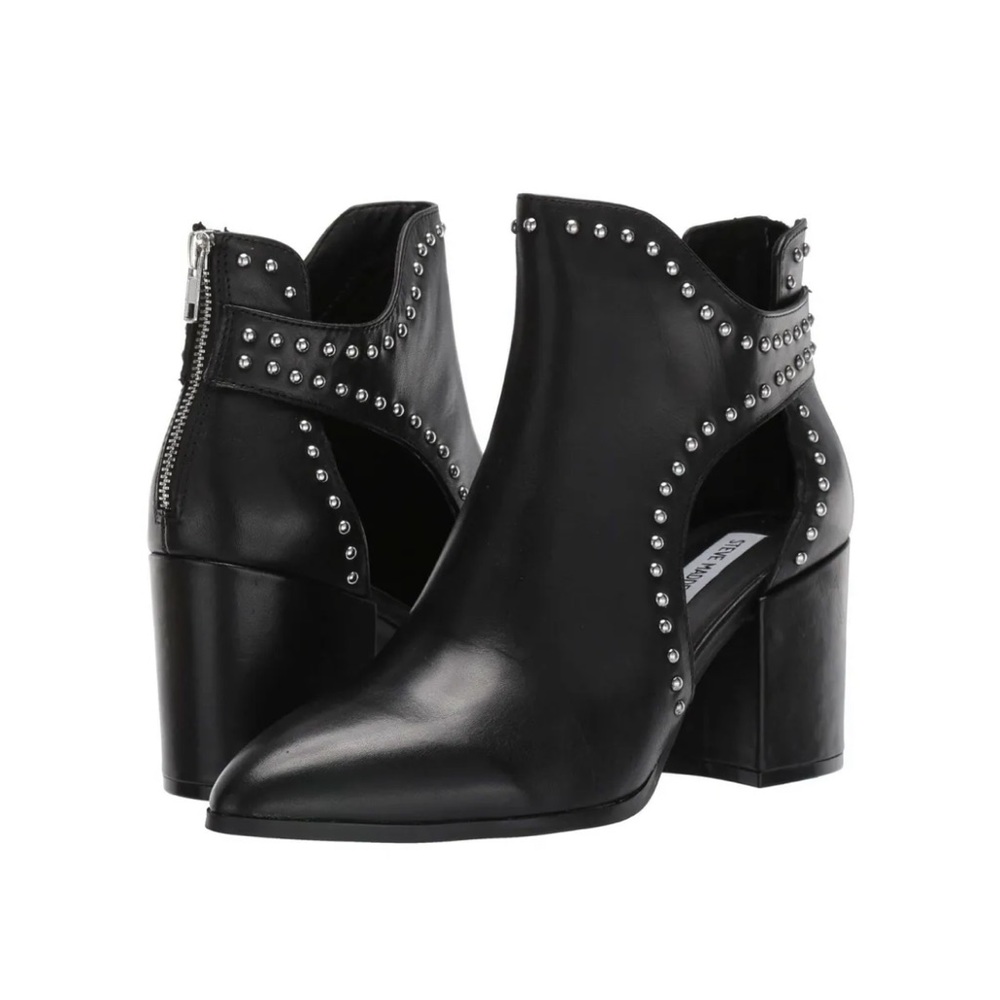 Steve Madden justice black leather booties